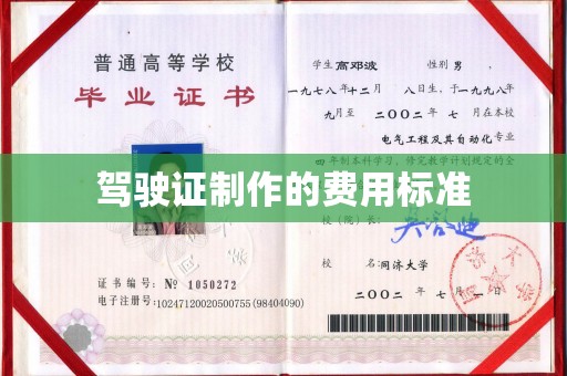 仁爱驾驶证制作的费用标准